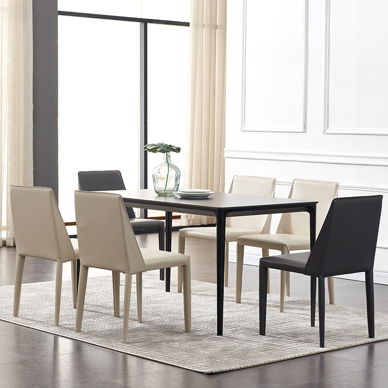 Contemporary Kitchen Dining Chairs Faux Leather Dining Chairs Clearhalo 'Dining Chairs' 'Dining Tables & Seating' 'dining_chair' 'furn' 'furn_dining_chair' 'Furniture' 'Kitchen & Dining Furniture' 7028463