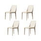 Contemporary Kitchen Dining Chairs Faux Leather Dining Chairs Off-White 4 Piece Set Clearhalo 'Dining Chairs' 'Dining Tables & Seating' 'dining_chair' 'furn' 'furn_dining_chair' 'Furniture' 'Kitchen & Dining Furniture' 7028465