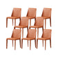 Contemporary Kitchen Dining Chairs Faux Leather Dining Chairs Orange 8 Piece Set Clearhalo 'Dining Chairs' 'Dining Tables & Seating' 'dining_chair' 'furn' 'furn_dining_chair' 'Furniture' 'Kitchen & Dining Furniture' 7028479