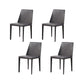 Contemporary Kitchen Dining Chairs Faux Leather Dining Chairs Dark Gray 4 Piece Set Clearhalo 'Dining Chairs' 'Dining Tables & Seating' 'dining_chair' 'furn' 'furn_dining_chair' 'Furniture' 'Kitchen & Dining Furniture' 7028485