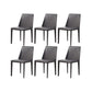 Contemporary Kitchen Dining Chairs Faux Leather Dining Chairs Dark Gray 6 Piece Set Clearhalo 'Dining Chairs' 'Dining Tables & Seating' 'dining_chair' 'furn' 'furn_dining_chair' 'Furniture' 'Kitchen & Dining Furniture' 7028486