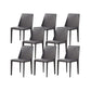 Contemporary Kitchen Dining Chairs Faux Leather Dining Chairs Dark Gray 8 Piece Set Clearhalo 'Dining Chairs' 'Dining Tables & Seating' 'dining_chair' 'furn' 'furn_dining_chair' 'Furniture' 'Kitchen & Dining Furniture' 7028487