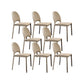 Faux Leather Dining Chairs Contemporary Chair with Metal Legs Off-White 8 Piece Set Clearhalo 'Dining Chairs' 'Dining Tables & Seating' 'dining_chair' 'furn' 'furn_dining_chair' 'Furniture' 'Kitchen & Dining Furniture' 7028524