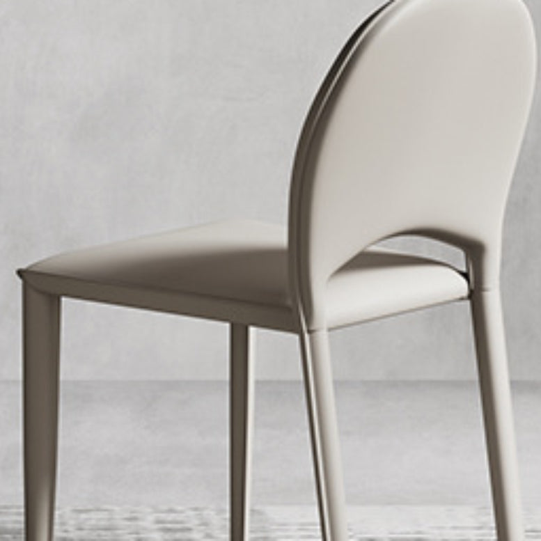 Faux Leather Dining Chairs Contemporary Chair with Metal Legs Clearhalo 'Dining Chairs' 'Dining Tables & Seating' 'dining_chair' 'furn' 'furn_dining_chair' 'Furniture' 'Kitchen & Dining Furniture' 7028531
