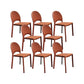 Faux Leather Dining Chairs Contemporary Chair with Metal Legs Burgundy 8 Piece Set Clearhalo 'Dining Chairs' 'Dining Tables & Seating' 'dining_chair' 'furn' 'furn_dining_chair' 'Furniture' 'Kitchen & Dining Furniture' 7028533
