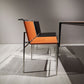 Faux Leather Dining Chairs Industrial Side Chair with Metal Legs
