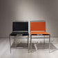 Faux Leather Dining Chairs Industrial Side Chair with Metal Legs