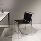 Faux Leather Dining Chairs Industrial Side Chair with Metal Legs