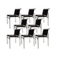 Faux Leather Dining Chairs Industrial Side Chair with Metal Legs