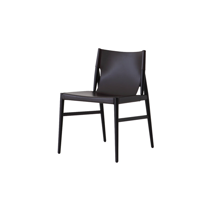 Faux Leather Kitchen Dining Chairs Contemporary Chairs with Wood Base Clearhalo 'Dining Chairs' 'Dining Tables & Seating' 'dining_chair' 'furn' 'furn_dining_chair' 'Furniture' 'Kitchen & Dining Furniture' 7028581