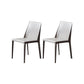 Armless Kitchen Dining Chairs Faux Leather Chairs with Metal Base