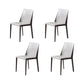 Armless Kitchen Dining Chairs Faux Leather Chairs with Metal Base