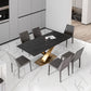Armless Kitchen Dining Chairs Faux Leather Chairs with Metal Base
