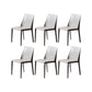 Armless Kitchen Dining Chairs Faux Leather Chairs with Metal Base