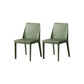 Armless Kitchen Dining Chairs Faux Leather Chairs with Metal Base