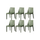 Armless Kitchen Dining Chairs Faux Leather Chairs with Metal Base