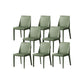 Armless Kitchen Dining Chairs Faux Leather Chairs with Metal Base