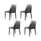 Armless Kitchen Dining Chairs Faux Leather Chairs with Metal Base