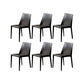 Armless Kitchen Dining Chairs Faux Leather Chairs with Metal Base