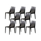 Armless Kitchen Dining Chairs Faux Leather Chairs with Metal Base