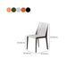 Armless Kitchen Dining Chairs Faux Leather Chairs with Metal Base