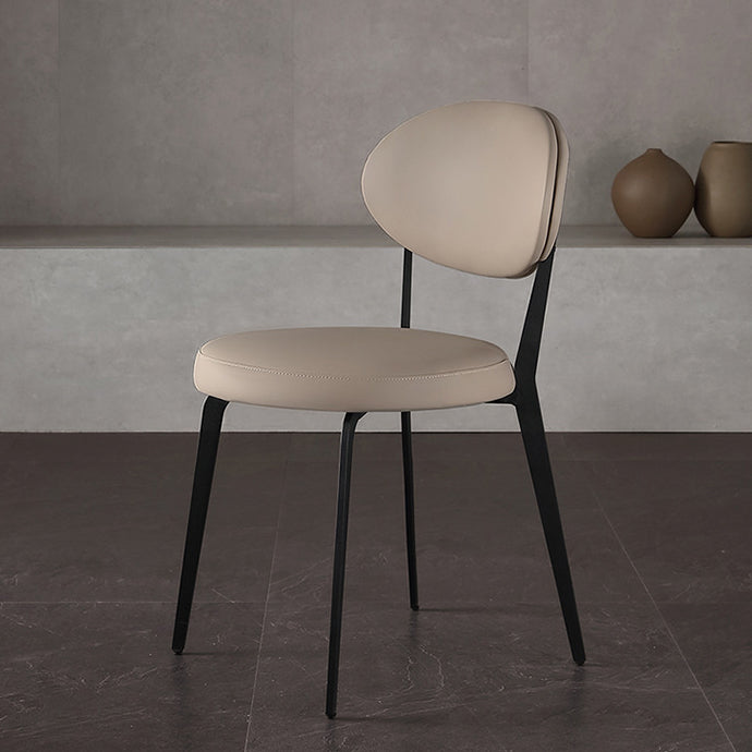 Faux Leather Dining Chairs Upholstered Dining Chairs in White Clearhalo 'Dining Chairs' 'Dining Tables & Seating' 'dining_chair' 'furn' 'furn_dining_chair' 'Furniture' 'Kitchen & Dining Furniture' 7028650