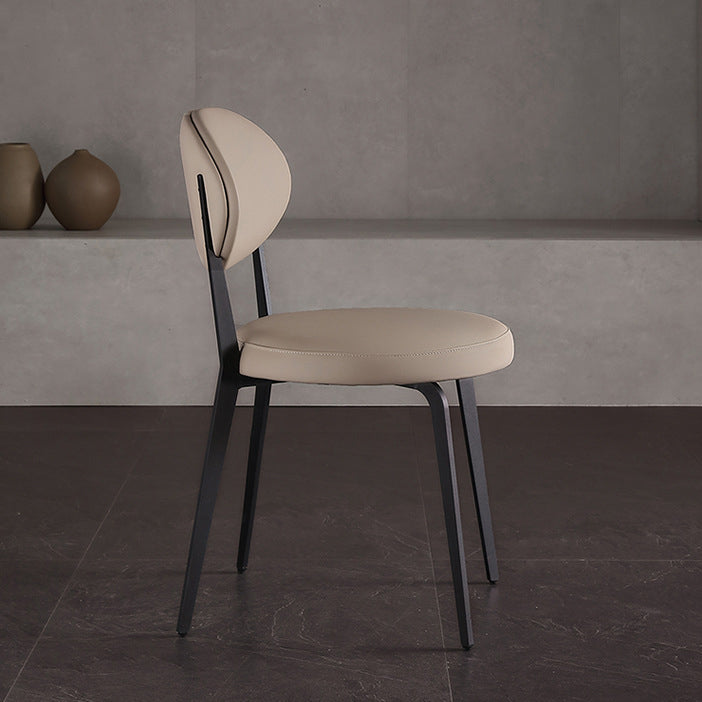 Faux Leather Dining Chairs Upholstered Dining Chairs in White Clearhalo 'Dining Chairs' 'Dining Tables & Seating' 'dining_chair' 'furn' 'furn_dining_chair' 'Furniture' 'Kitchen & Dining Furniture' 7028654