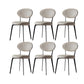 Faux Leather Dining Chairs Upholstered Dining Chairs in White 6 Piece Set Clearhalo 'Dining Chairs' 'Dining Tables & Seating' 'dining_chair' 'furn' 'furn_dining_chair' 'Furniture' 'Kitchen & Dining Furniture' 7028655