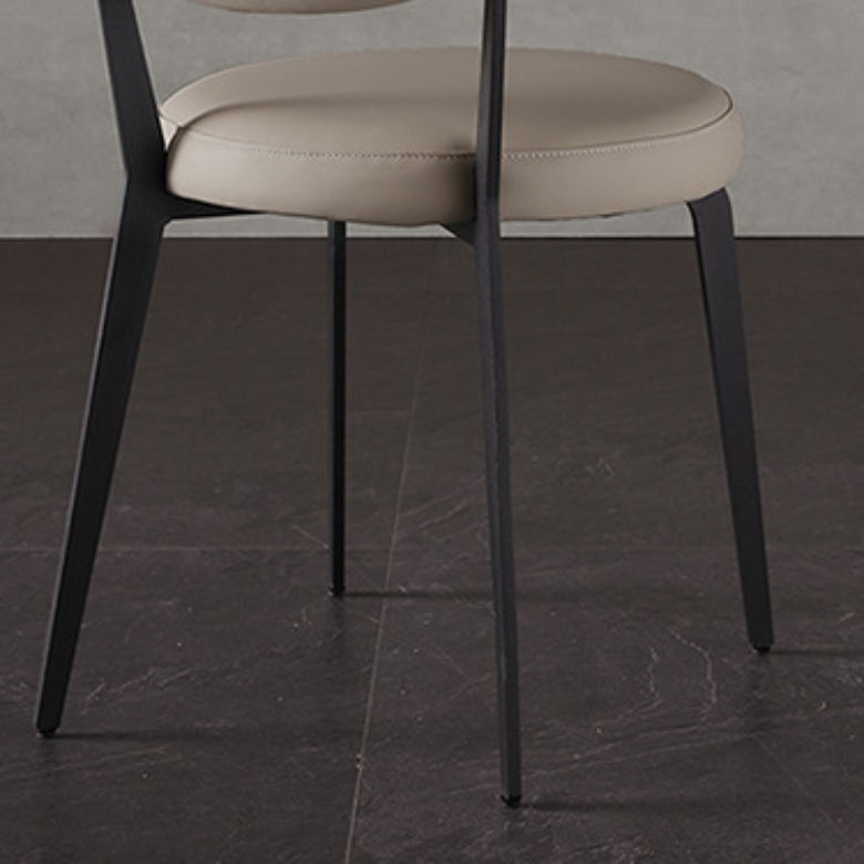 Faux Leather Dining Chairs Upholstered Dining Chairs in White Clearhalo 'Dining Chairs' 'Dining Tables & Seating' 'dining_chair' 'furn' 'furn_dining_chair' 'Furniture' 'Kitchen & Dining Furniture' 7028659