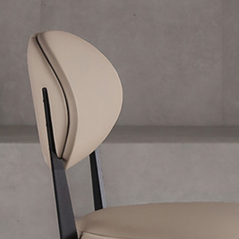 Faux Leather Dining Chairs Upholstered Dining Chairs in White Clearhalo 'Dining Chairs' 'Dining Tables & Seating' 'dining_chair' 'furn' 'furn_dining_chair' 'Furniture' 'Kitchen & Dining Furniture' 7028660
