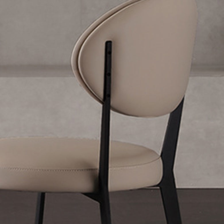 Faux Leather Dining Chairs Upholstered Dining Chairs in White Clearhalo 'Dining Chairs' 'Dining Tables & Seating' 'dining_chair' 'furn' 'furn_dining_chair' 'Furniture' 'Kitchen & Dining Furniture' 7028661