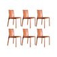 Faux Leather Kitchen Dining Chairs Upholstered Side Chairs with Metal Base Burgundy 6 Piece Set Clearhalo 'Dining Chairs' 'Dining Tables & Seating' 'dining_chair' 'furn' 'furn_dining_chair' 'Furniture' 'Kitchen & Dining Furniture' 7028668