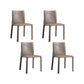 Faux Leather Kitchen Dining Chairs Upholstered Side Chairs with Metal Base Grey 4 Piece Set Clearhalo 'Dining Chairs' 'Dining Tables & Seating' 'dining_chair' 'furn' 'furn_dining_chair' 'Furniture' 'Kitchen & Dining Furniture' 7028675