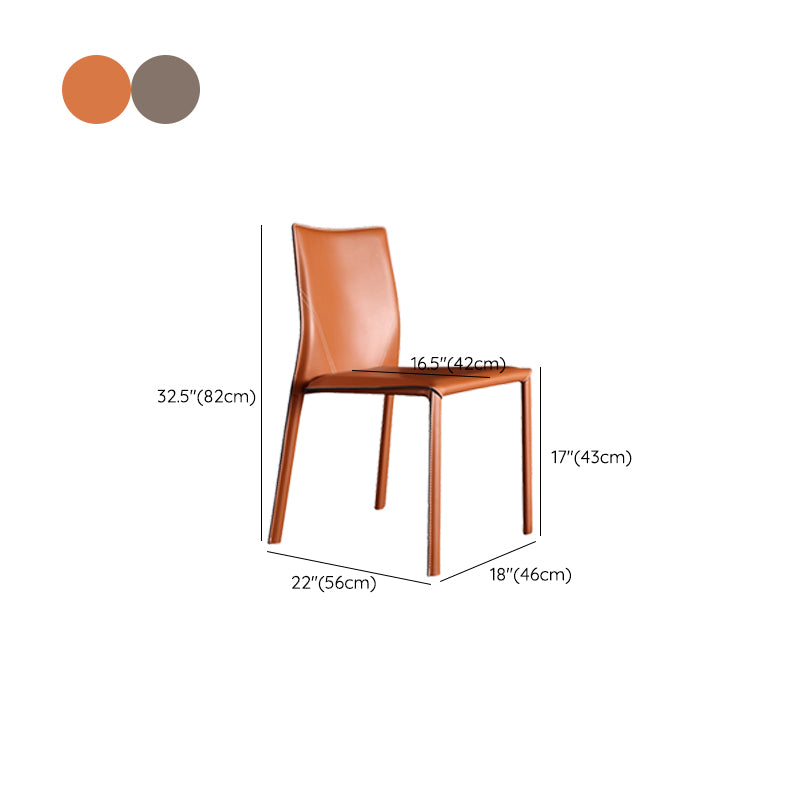 Faux Leather Kitchen Dining Chairs Upholstered Side Chairs with Metal Base Clearhalo 'Dining Chairs' 'Dining Tables & Seating' 'dining_chair' 'furn' 'furn_dining_chair' 'Furniture' 'Kitchen & Dining Furniture' 7028681