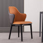 Faux Leather Dining Chairs Wingback Side Chair with Metal Base Clearhalo 'Dining Chairs' 'Dining Tables & Seating' 'dining_chair' 'furn' 'furn_dining_chair' 'Furniture' 'Kitchen & Dining Furniture' 7028683