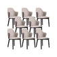 Faux Leather Dining Chairs Wingback Side Chair with Metal Base Grey 8 Piece Set Clearhalo 'Dining Chairs' 'Dining Tables & Seating' 'dining_chair' 'furn' 'furn_dining_chair' 'Furniture' 'Kitchen & Dining Furniture' 7028687