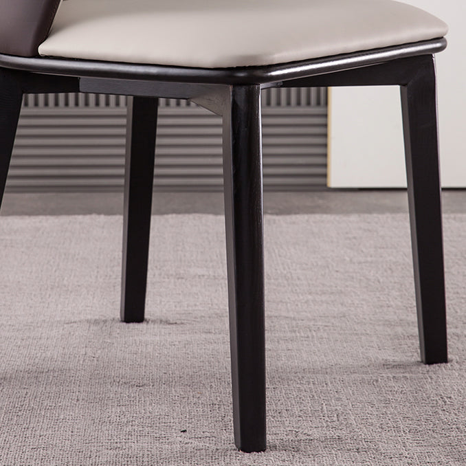Faux Leather Dining Chairs Wingback Side Chair with Metal Base Clearhalo 'Dining Chairs' 'Dining Tables & Seating' 'dining_chair' 'furn' 'furn_dining_chair' 'Furniture' 'Kitchen & Dining Furniture' 7028690