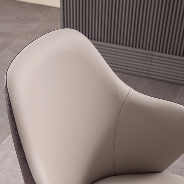 Faux Leather Dining Chairs Wingback Side Chair with Metal Base Clearhalo 'Dining Chairs' 'Dining Tables & Seating' 'dining_chair' 'furn' 'furn_dining_chair' 'Furniture' 'Kitchen & Dining Furniture' 7028692