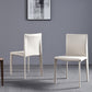 Chaise d'appoint moderne et Simple, en Faux cuir, sans accoudoirs, pour salle à manger, chambre à coucher