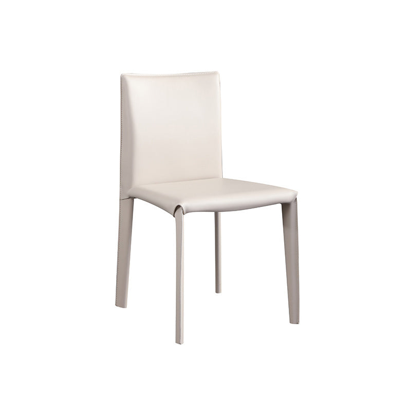 Chaise d'appoint moderne et Simple, en Faux cuir, sans accoudoirs, pour salle à manger, chambre à coucher