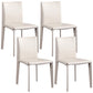 Chaise d'appoint moderne et Simple, en Faux cuir, sans accoudoirs, pour salle à manger, chambre à coucher