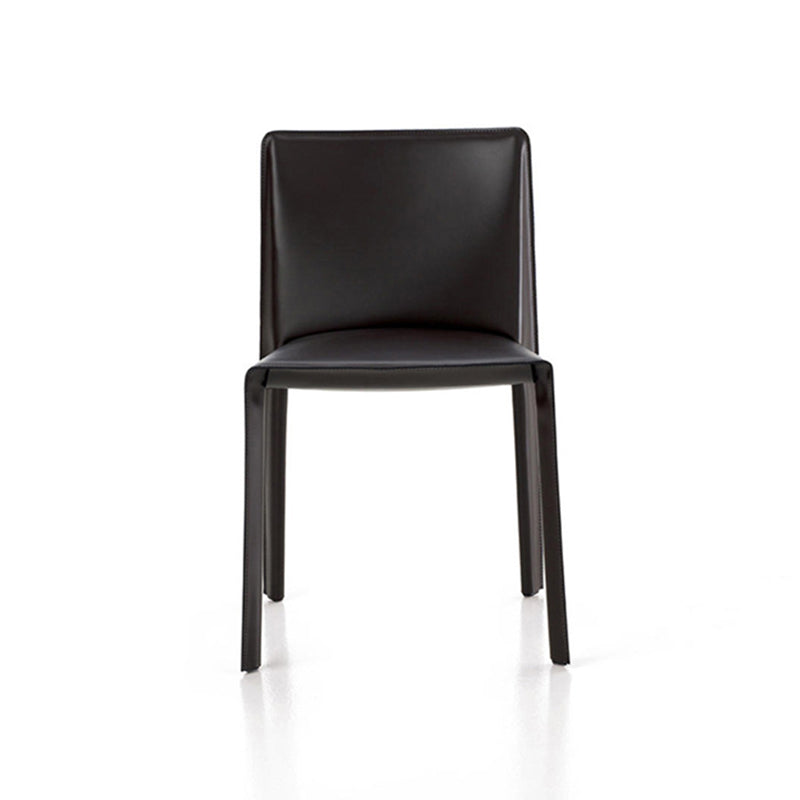 Chaise d'appoint moderne et Simple, en Faux cuir, sans accoudoirs, pour salle à manger, chambre à coucher