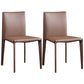 Chaise d'appoint moderne et Simple, en Faux cuir, sans accoudoirs, pour salle à manger, chambre à coucher