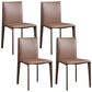 Chaise d'appoint moderne et Simple, en Faux cuir, sans accoudoirs, pour salle à manger, chambre à coucher