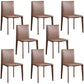 Chaise d'appoint moderne et Simple, en Faux cuir, sans accoudoirs, pour salle à manger, chambre à coucher