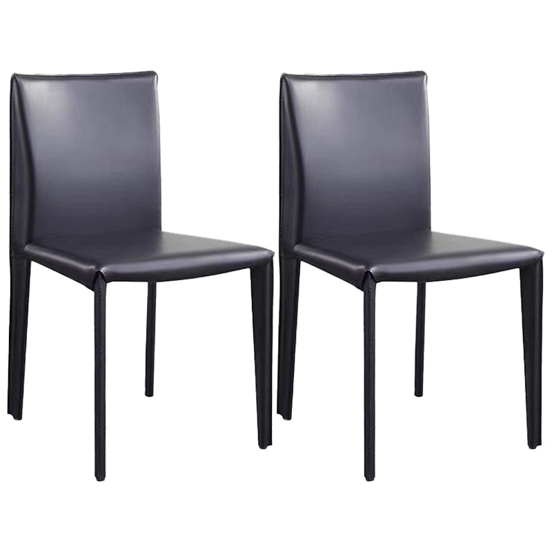 Chaise d'appoint moderne et Simple, en Faux cuir, sans accoudoirs, pour salle à manger, chambre à coucher