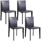 Chaise d'appoint moderne et Simple, en Faux cuir, sans accoudoirs, pour salle à manger, chambre à coucher