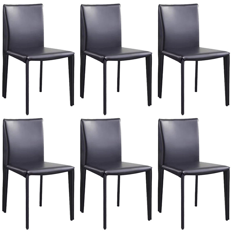 Chaise d'appoint moderne et Simple, en Faux cuir, sans accoudoirs, pour salle à manger, chambre à coucher