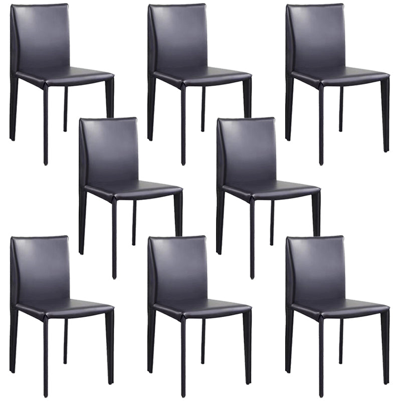 Chaise d'appoint moderne et Simple, en Faux cuir, sans accoudoirs, pour salle à manger, chambre à coucher