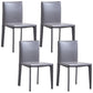 Chaise d'appoint moderne et Simple, en Faux cuir, sans accoudoirs, pour salle à manger, chambre à coucher
